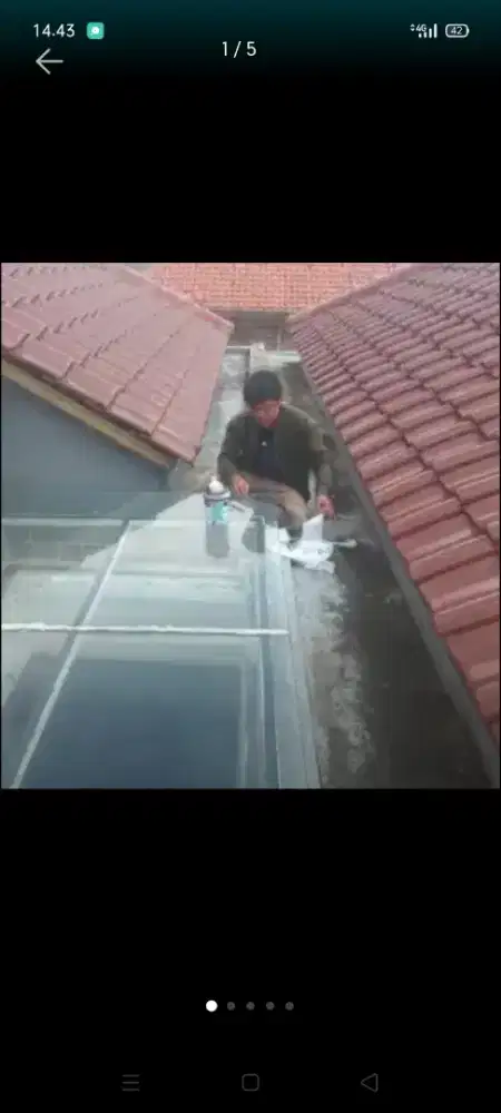 Atap bocor kanopi atap bajarigan terpasang dll