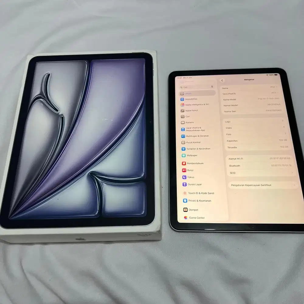 Ipad air m4 128gb ibox wifi only likenew bnob