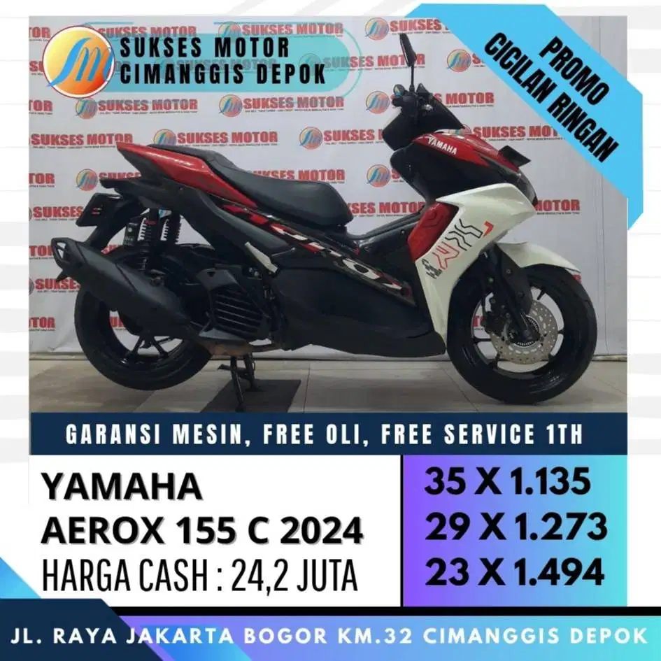 AEROX 155 C 2024 CASH/KREDIT UNIT MULUS TINGGAL PAKAI [SUKSES MOTOR]