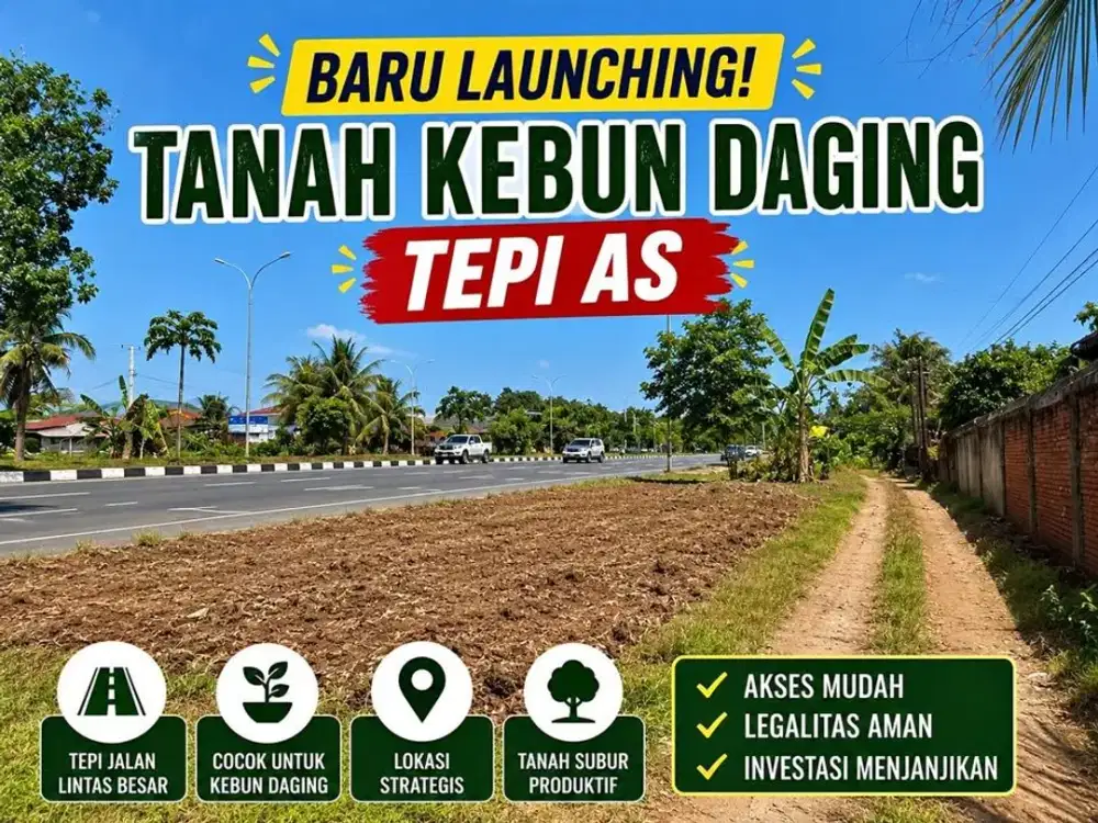 Jual Tanah Mayang Kebun Daging Kota Jambi Tepi Jalan As