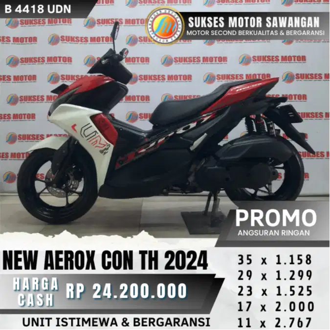 YAMAHA NEW AEROX CON TH 2024 UNIT MULUS BISA CASH KREDIT BERGARANSI