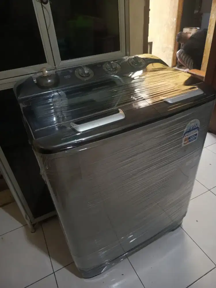 Mesin cuci merk sanken 9kg normal siap pakai