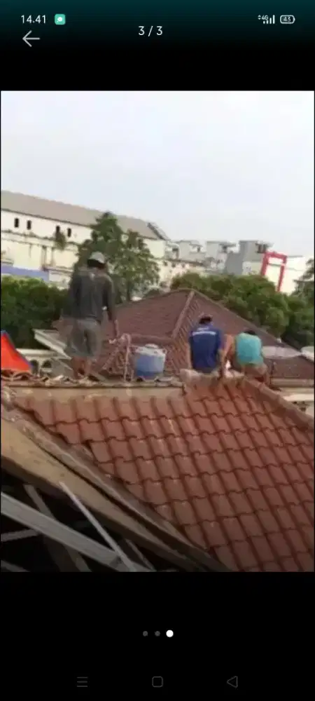 Atap bocor kanopi atap bajarigan terpasang dll