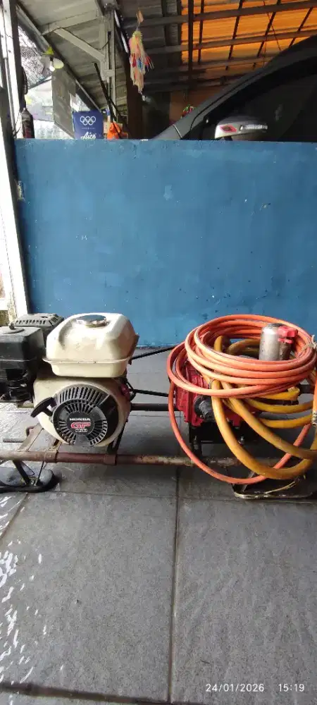 Mesin cuci steam mobil motor, motor penggerak bensin