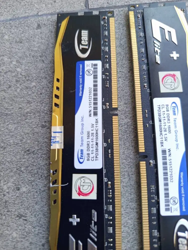 RAM Team Elite+ DDR3 16GB (2x8GB) 1600MHz CL11 PC Desktop Normal Mulus