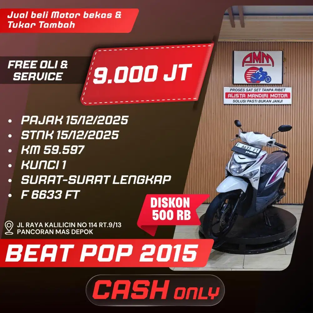 BEAT POP 2015 SPAYLATER KREDIVO CC 0% CASH ONLY ALISTA