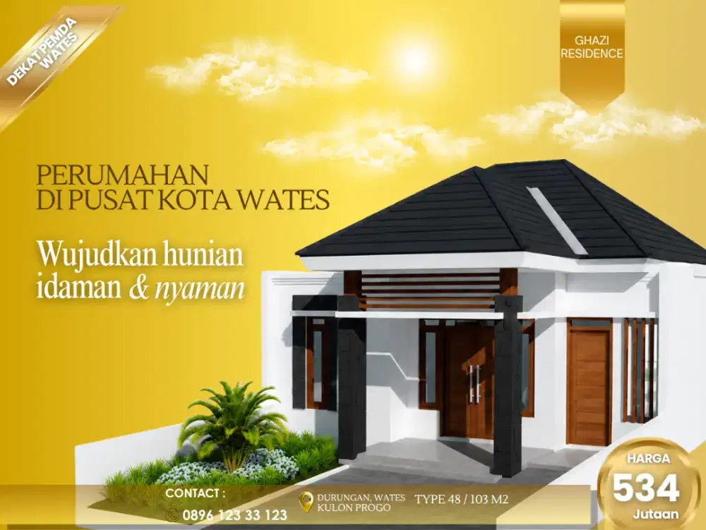 perumahan di wates dekat pemda wates kulon progo