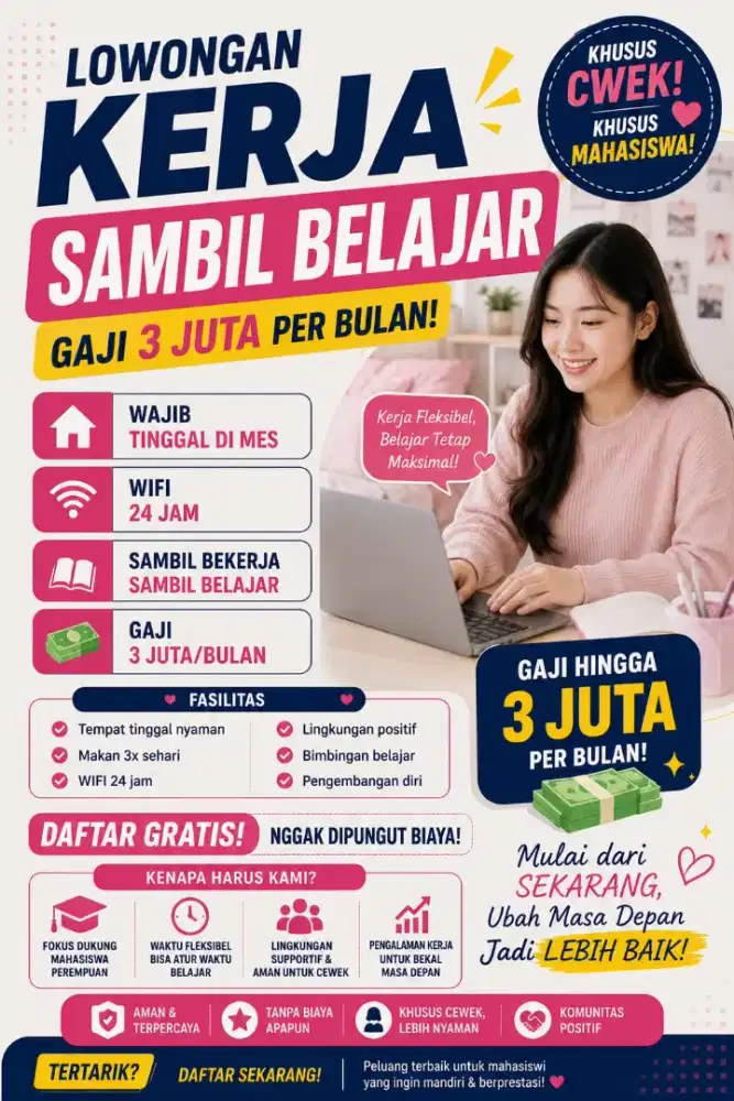 Loker Bekerja Sambil Belajar(jakarta)