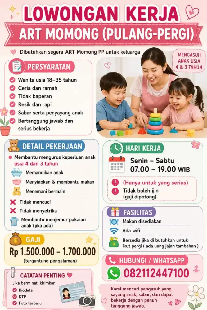 Butuh ART momong anak