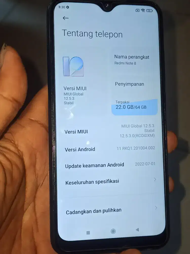 Redmi note 8 ram 4/64