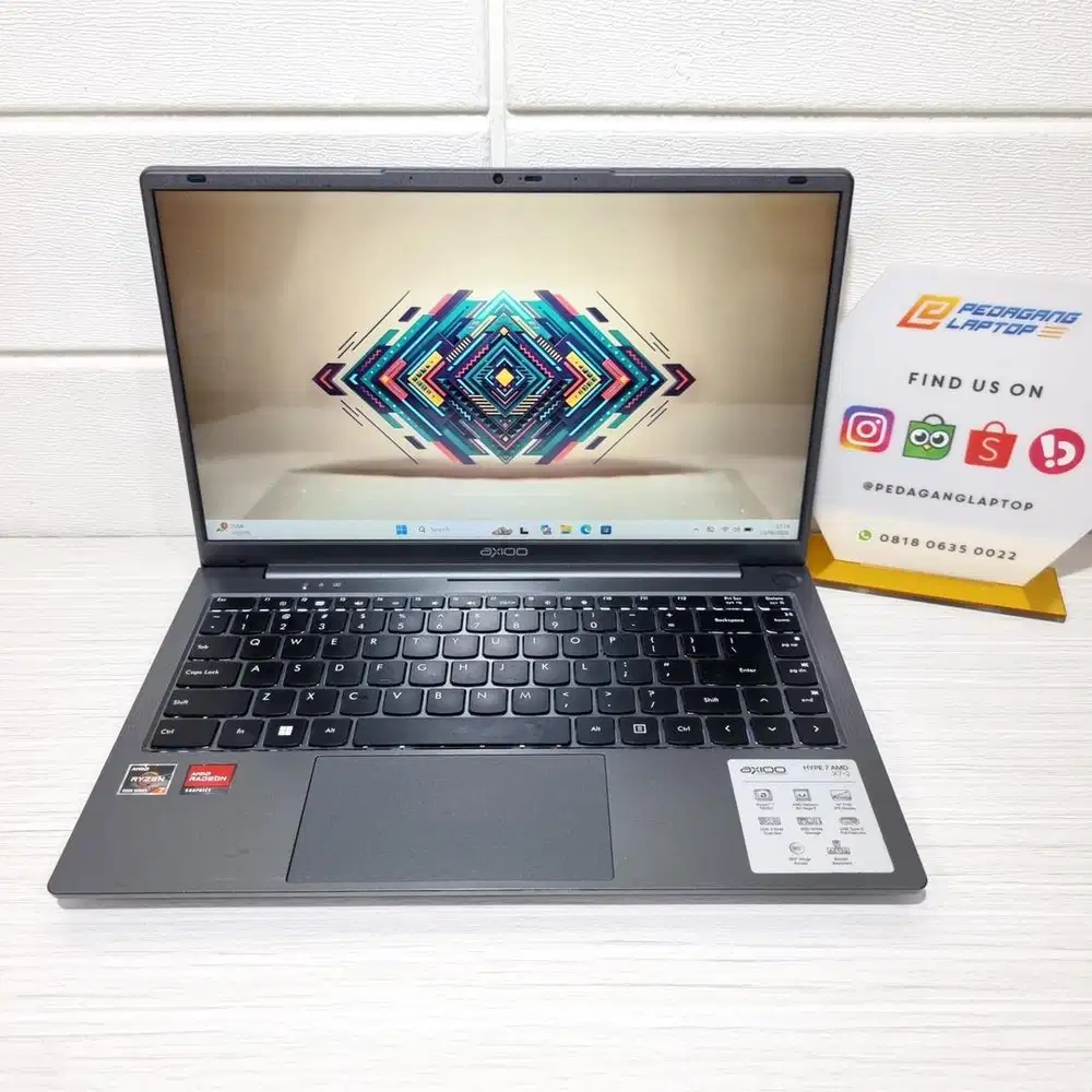 Laptop AXIOO HYPE 7 AMD X7-2 RYZEN 7-5825U RAM 16GB SSD 512GB
