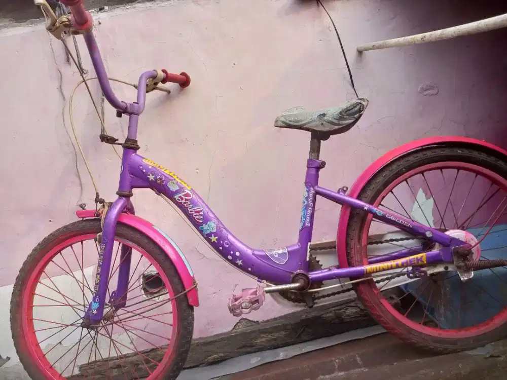 Speda anak perempuan ukuran 20 speda tinggal pake aja bisa nego
