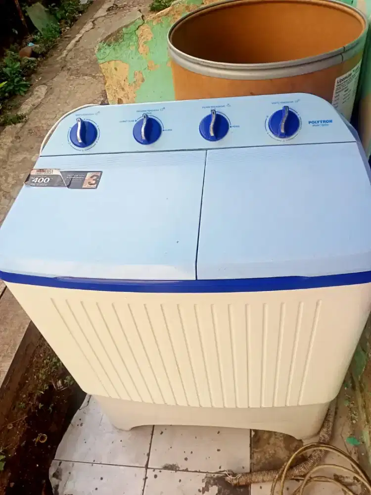 Mesin cuci 2tabung merek polytron 8,5kg