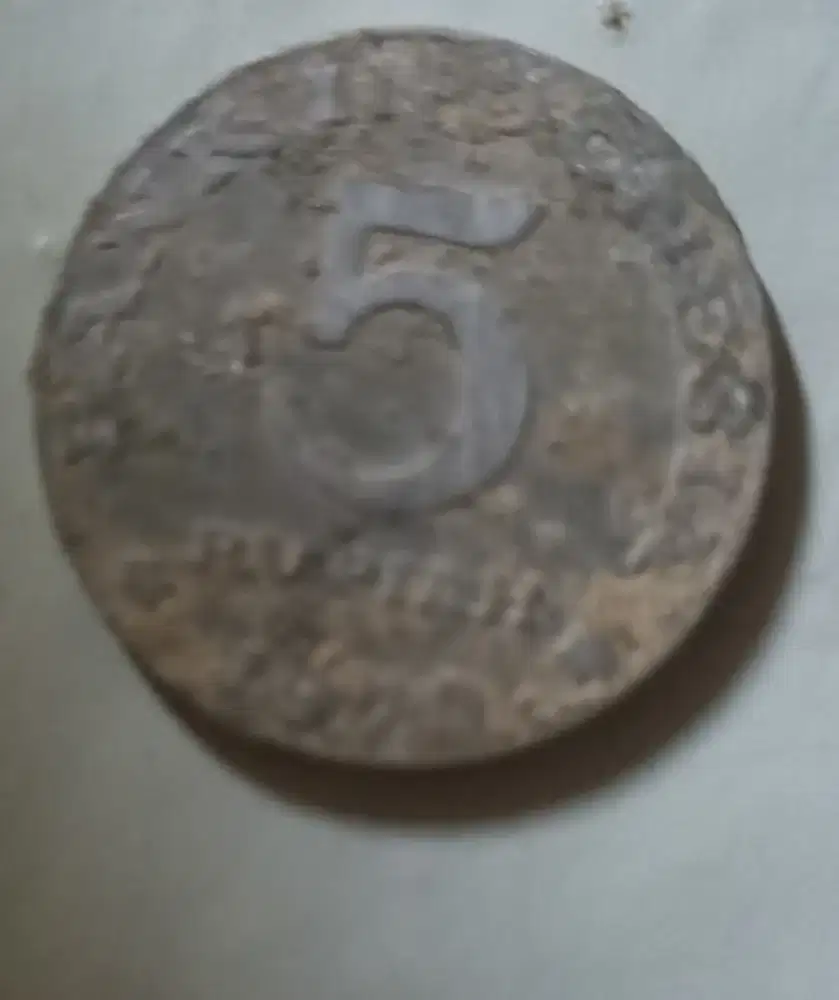 Uang koin 5 rupiah thn 1970