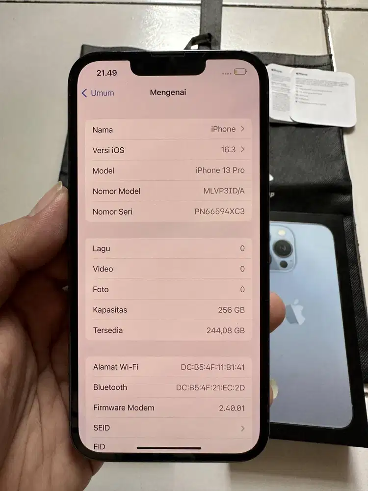 Jual Iphone 13 Pro 256Gb Ibox/Inter