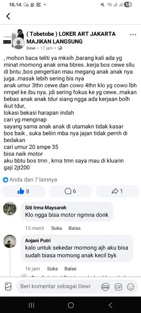 Di cari art mineginap bisa naik motor