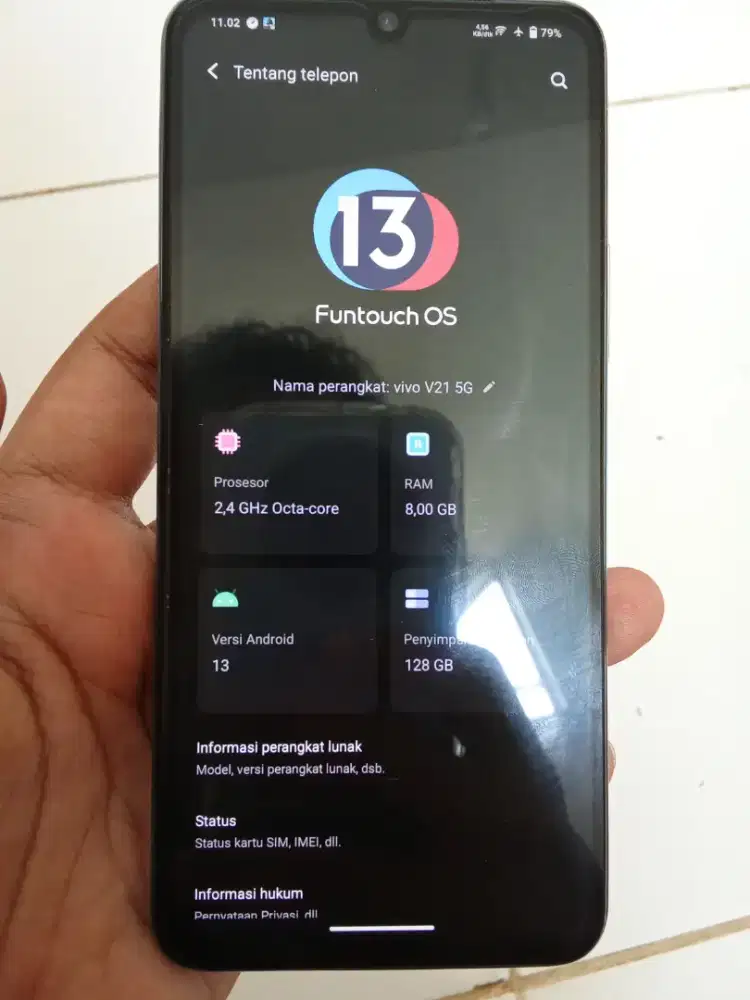 Vivo V21 5G 8+4/128 Fullset
