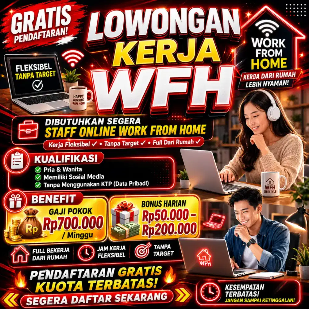 Lowongan kerja admin wfh