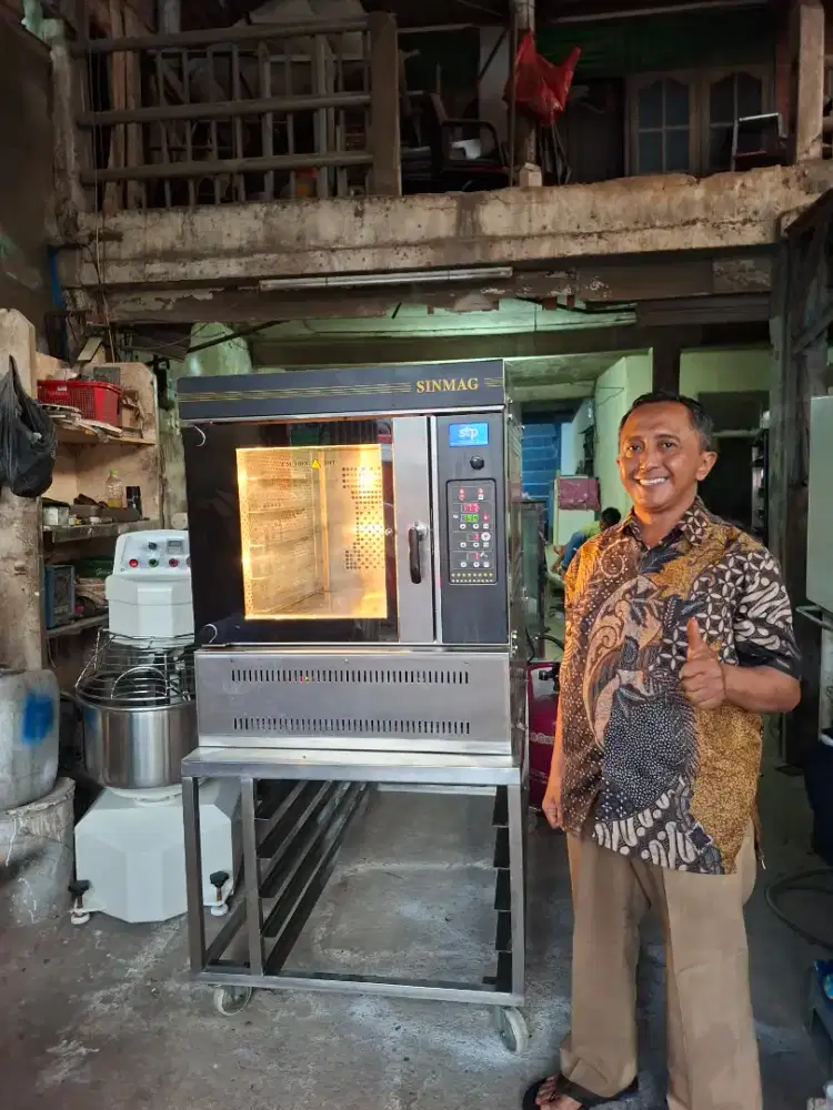 Convection Oven Gas 5 loyang SM-705G Sinmag Taiwan dipakai 8 bulan