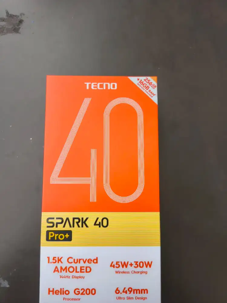 Techno Spark 40 Pro Plus Pro+ 8/256GB New BNOB Garansi Resmi