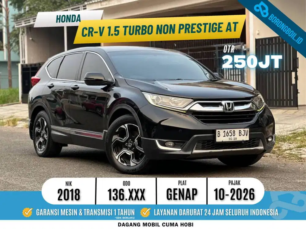 CRV Turbo 1.5 Non Prestige CVT 2018 Crystal Black Pearl