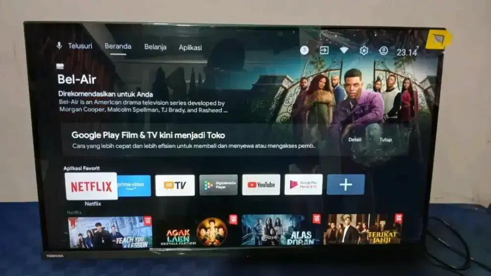 TV LED Android Toshiba 32 inch 32V35KP Pemakaian 7 bulan