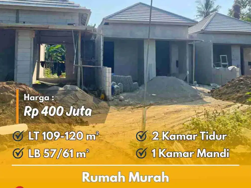 Rumah 400 Juta Pinggir Kota Jogja