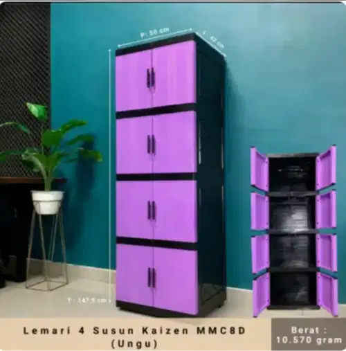 Lemari 4 Susun Kaizen MMC8D (Ungu)
