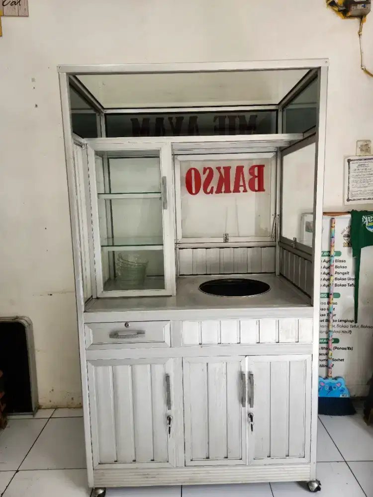 Gerobak Bakso aluminium