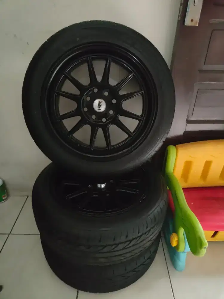 Ban plus velg HSR ring 15 ban tebal lubang 4 double PCD