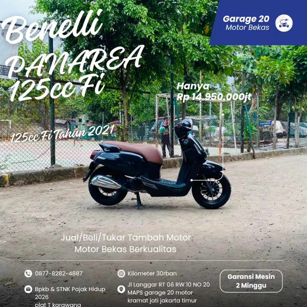 Benelli PANAREA 125cc Fi Tahun 2021 Pajak Hidup