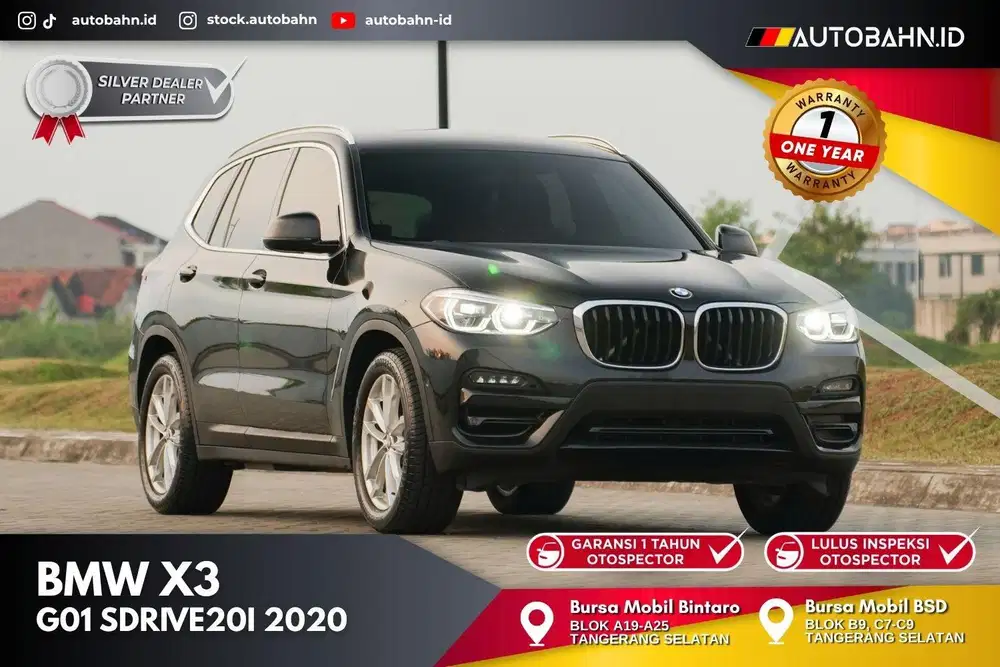 Big Bos! BMW X3 sDrive20i G01 2020 Black Warranty glc200 x1 320i