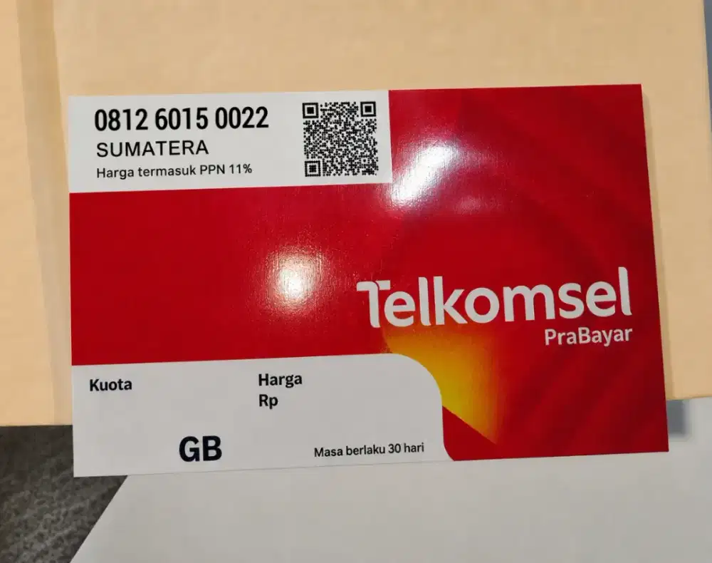 Kartu Perdana Telkomsel Nomor Cantik Rapi Seri 081260