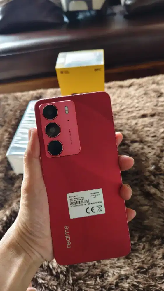 Realme C75 NFC 8/128GB Merah Mulus Fullset Ori + Case Ori | Siap Pakai