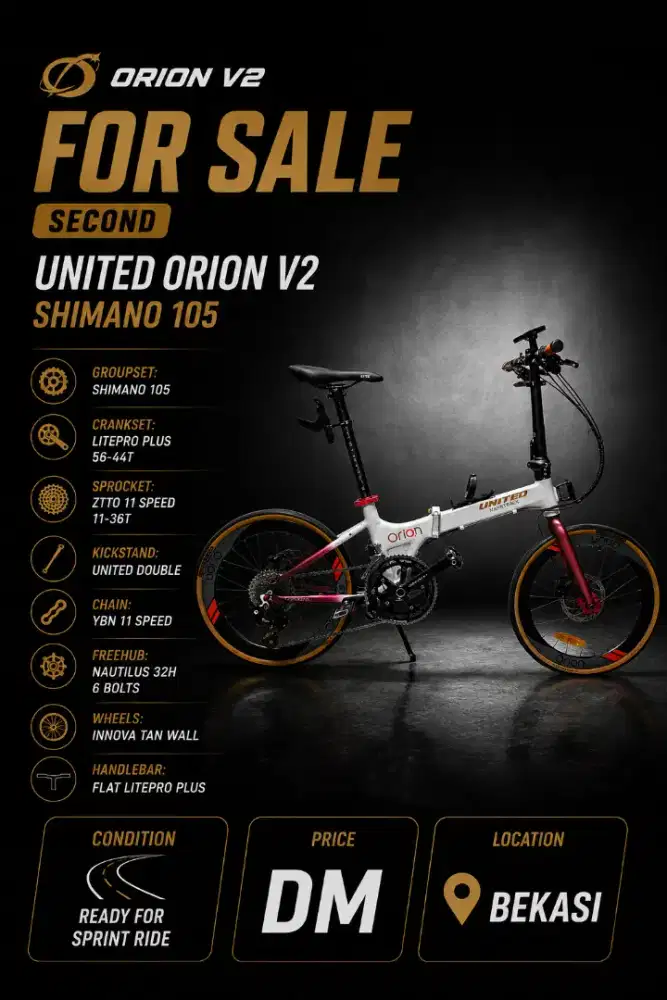 Sepeda Lipat United Orion V2 Shimano 105