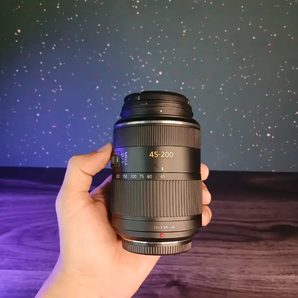 LENSA TELE LUMIX 45-200MM G VARIO BLACK GOOD CONDITION