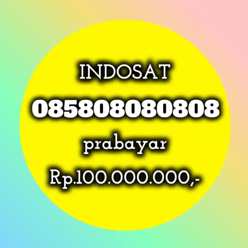 nomor cantik indosat 08080808