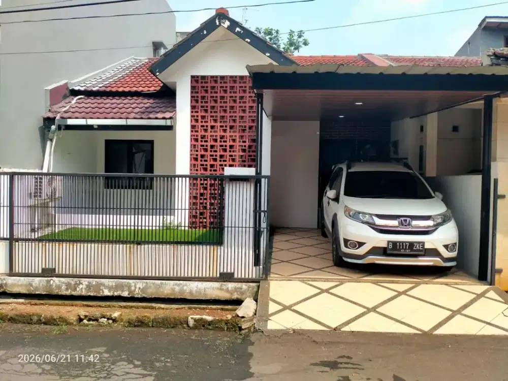 Rumah Siap Huni Full Furnished Luas 120m² Samping Mall DTC Dekat Tol Desari Sawangan