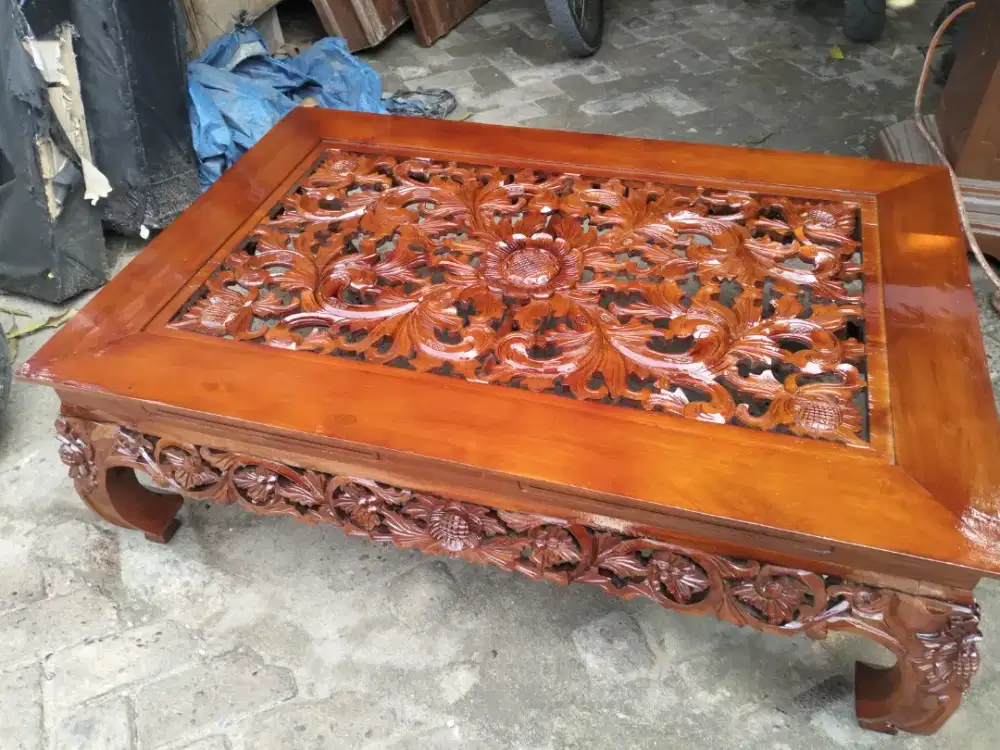 meja Ketapang 120x80cm sudah diplitur