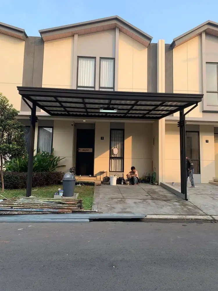 Pemasangan kanopi minimalis modern