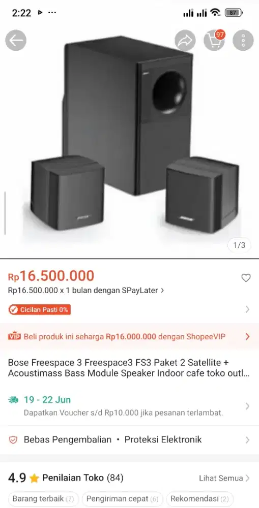 Bose pasif sperti difoto