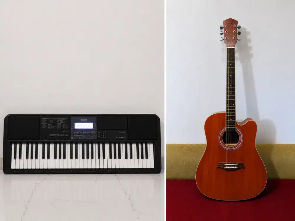 Keyboard Casio CTX 800 & Gitar akustik Mandalika