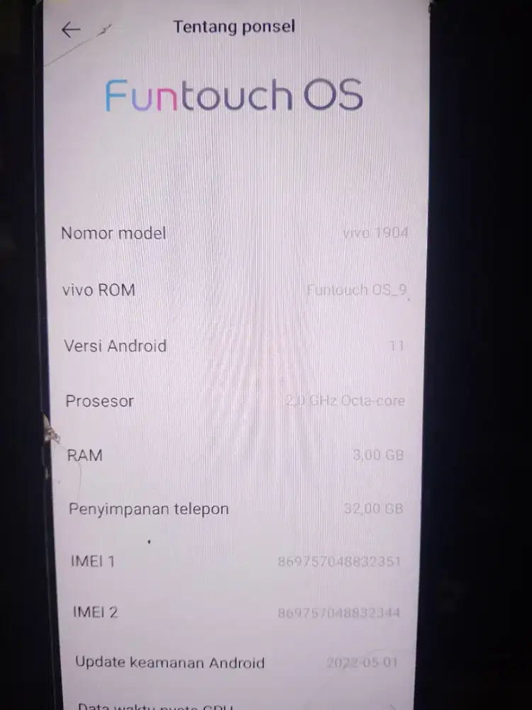 Vivo1904 ram 3/32