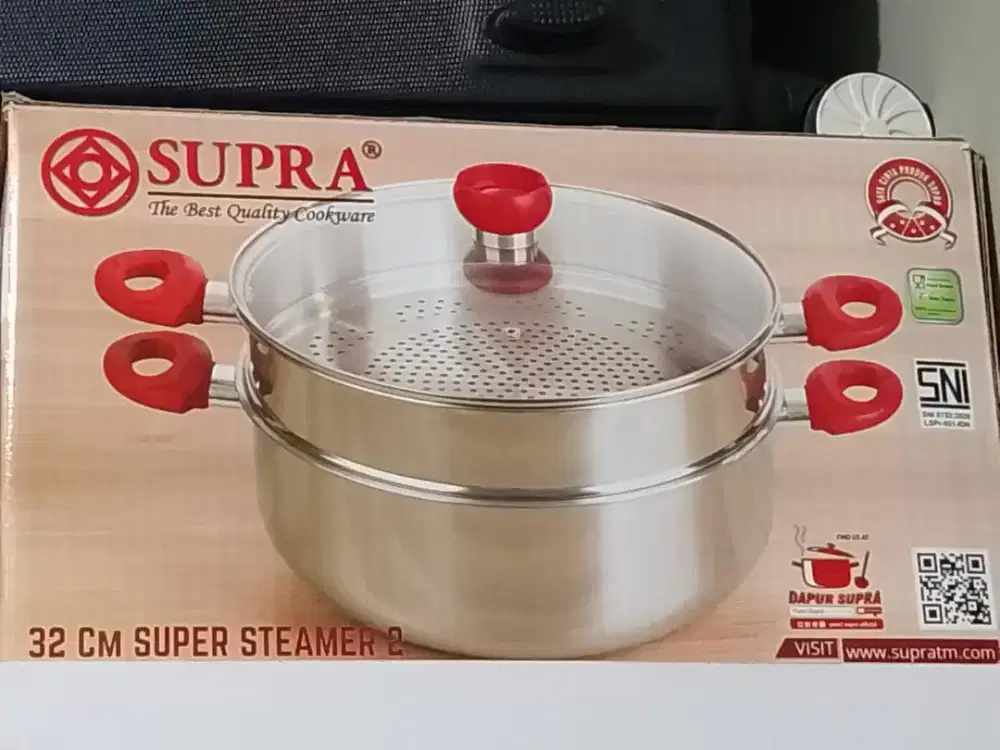 Panci/Kukusan Merk Supra Original 32Cm Super  Steamer 2
