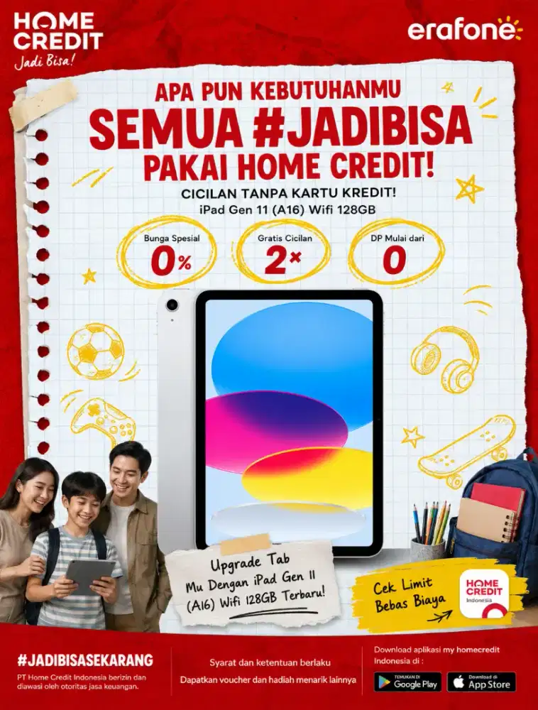 PROMO IPAD GEN 11 (A16) WIFI 128GB TERMURAH SEKOTA PALEMBANG