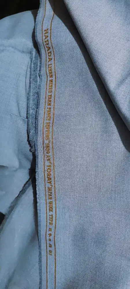 Kain Harada linen Toray untuk kemeja atau seragam kerja, panjang 3m
