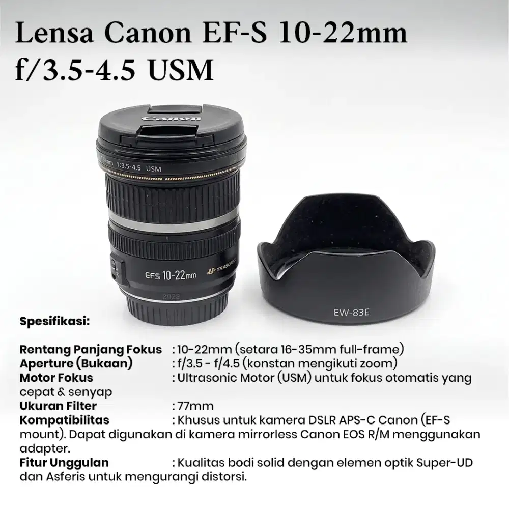 Lensa Canon Ef 10-22mm