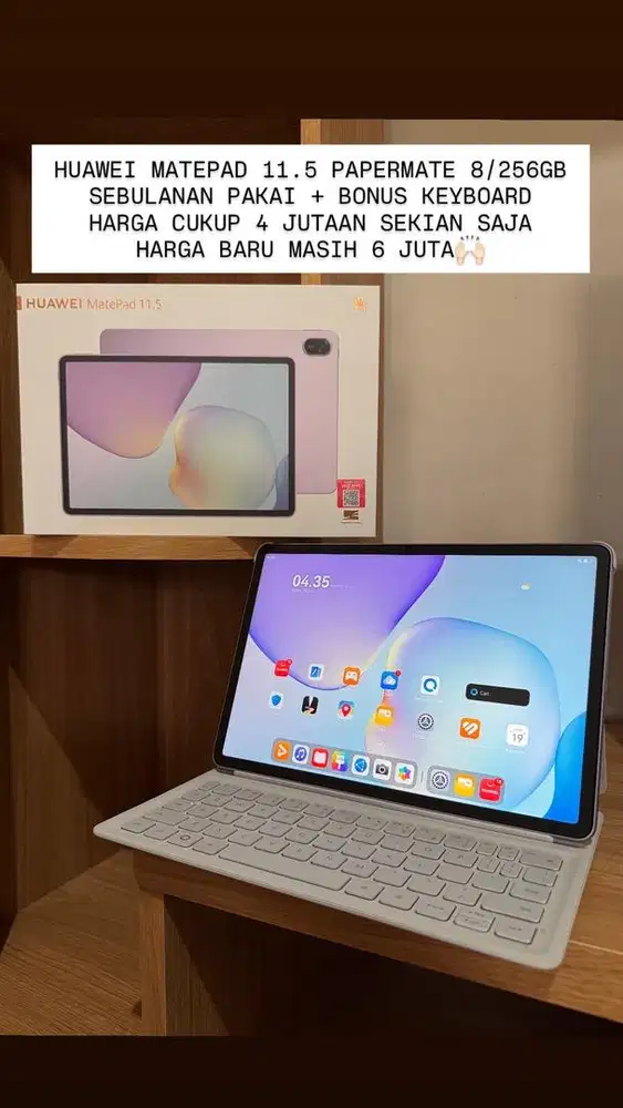 Huawei matepad 11.5 Ram 8+8/256gb sebulanan pakai mulus