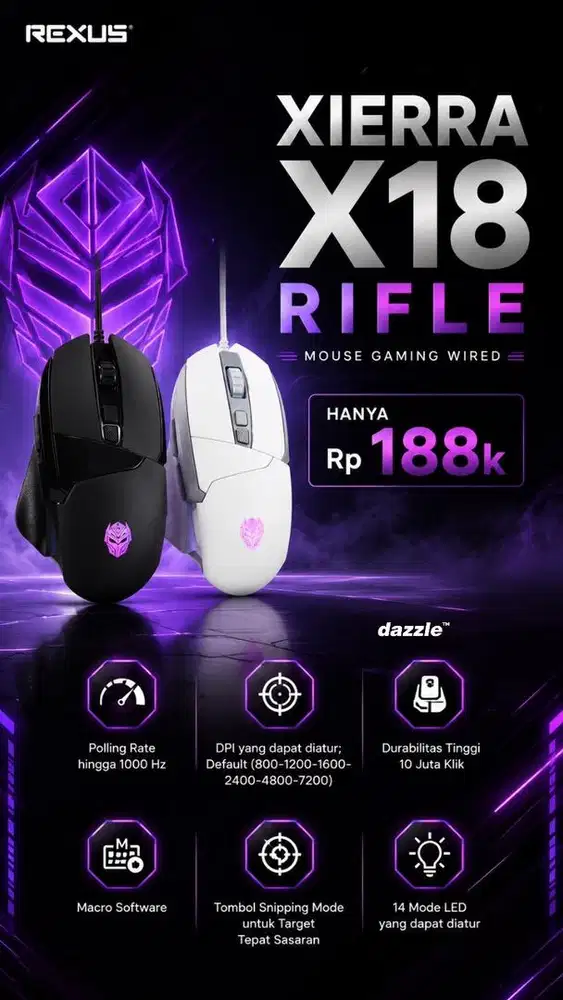 Mouse Gaming Rexus Xierra X18 RIFLE