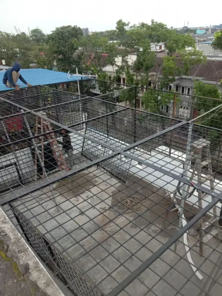 Tempahan kerangkeng kanopi minimalis